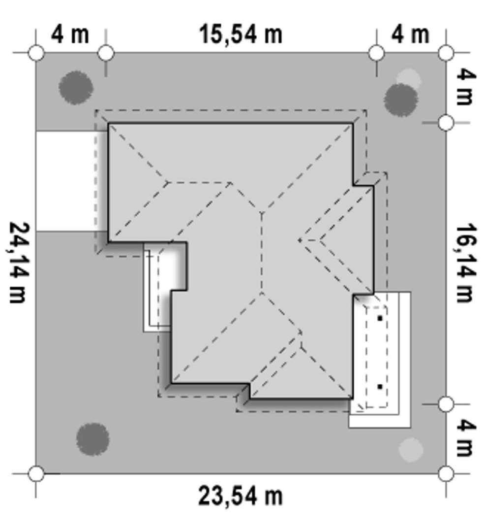Plan amplasament Casă parter 127 mp utili, 3 dormitoare, 2 băi