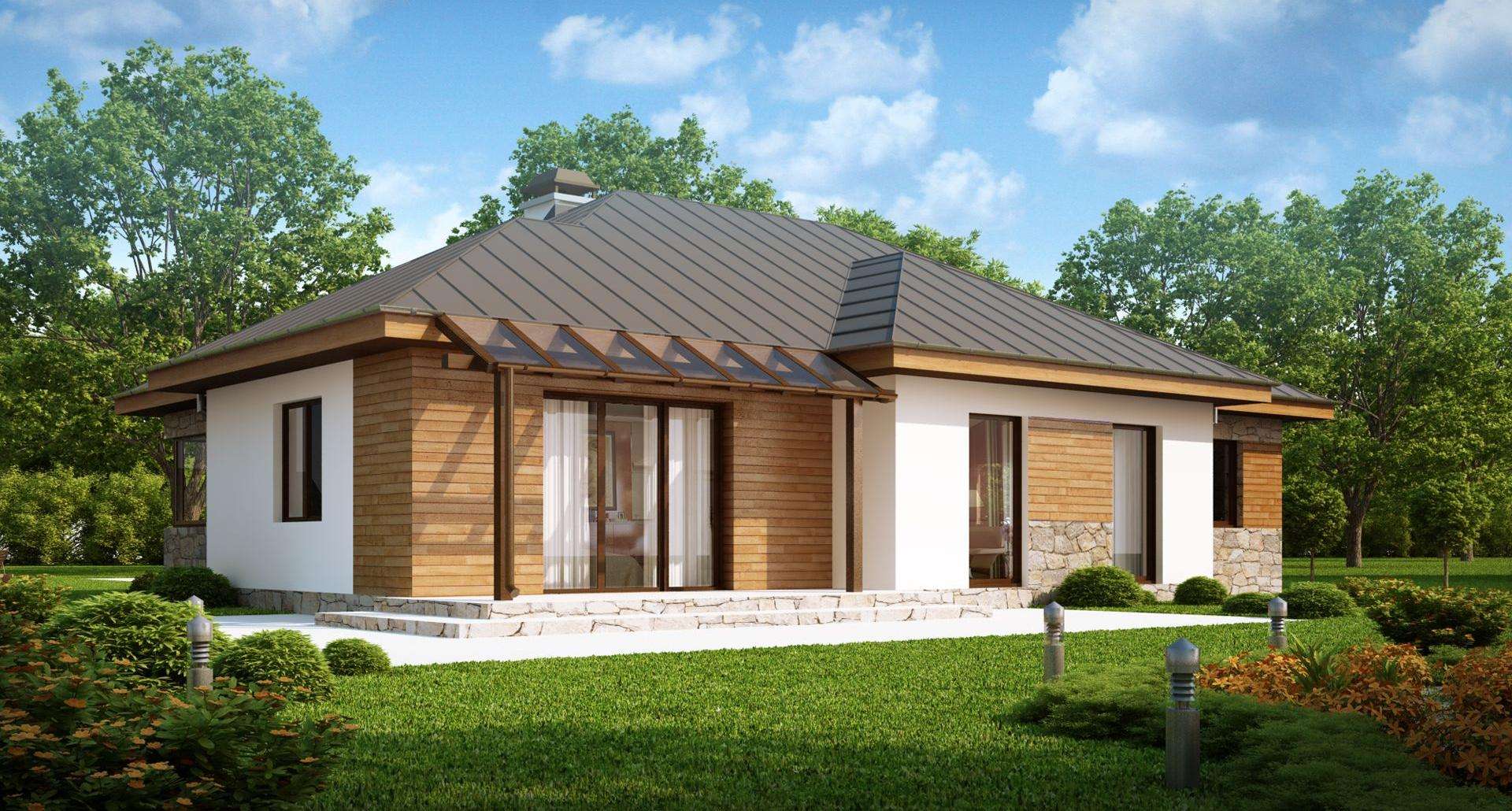 Fatada Casă parter 127 mp utili, 3 dormitoare, 2 băi