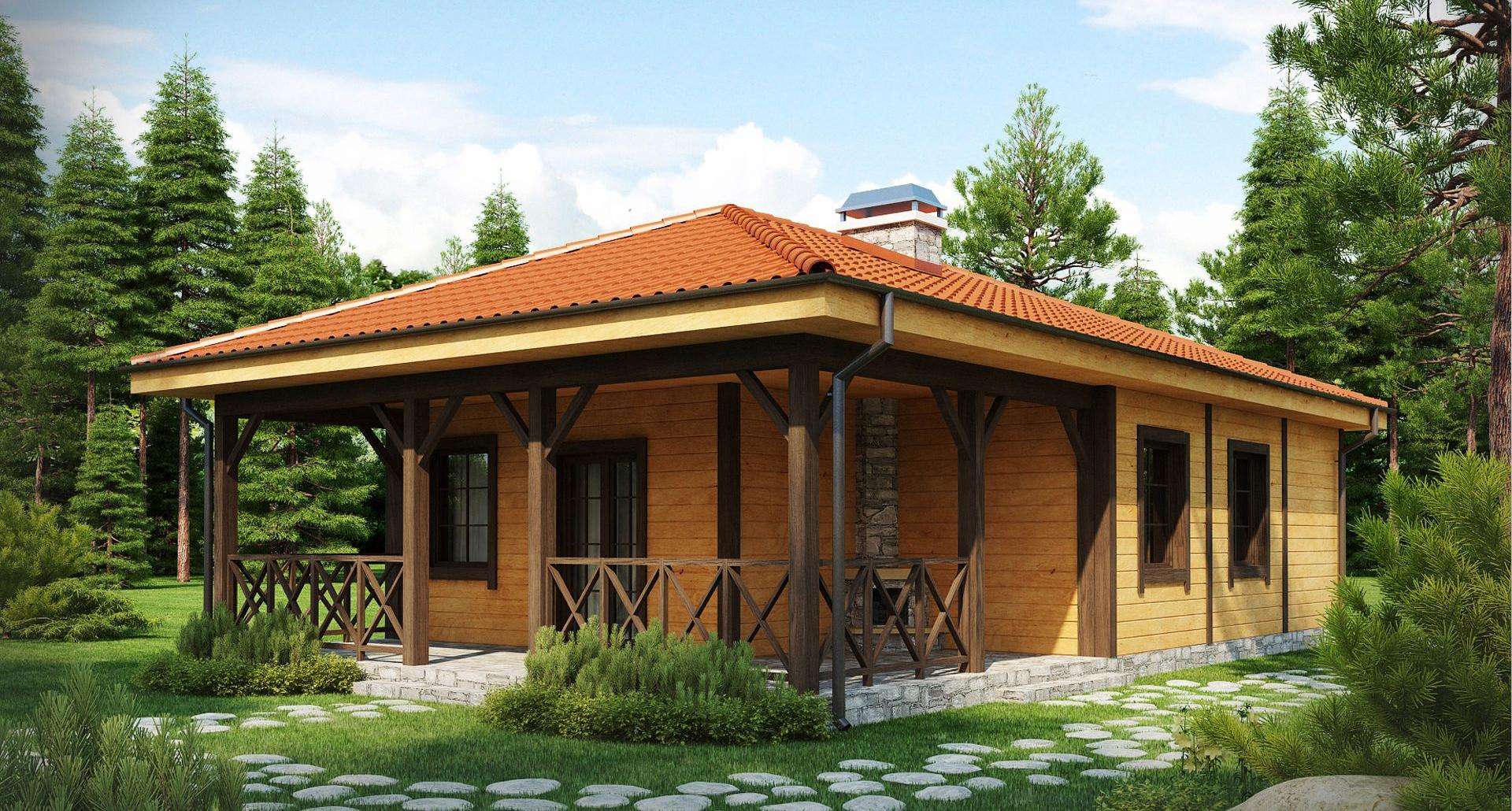 Fatada Casă parter 65 mp utili, 3 dormitoare, o baie