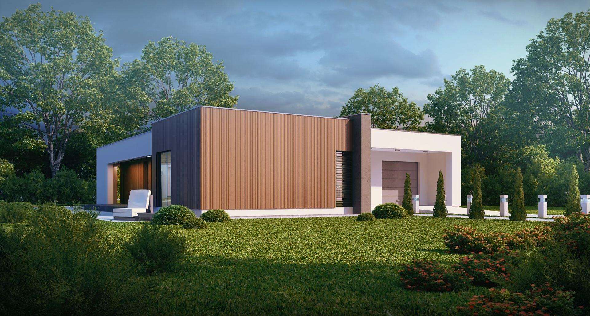 Fatada Casă parter 132 mp utili, 3 dormitoare, 2 băi