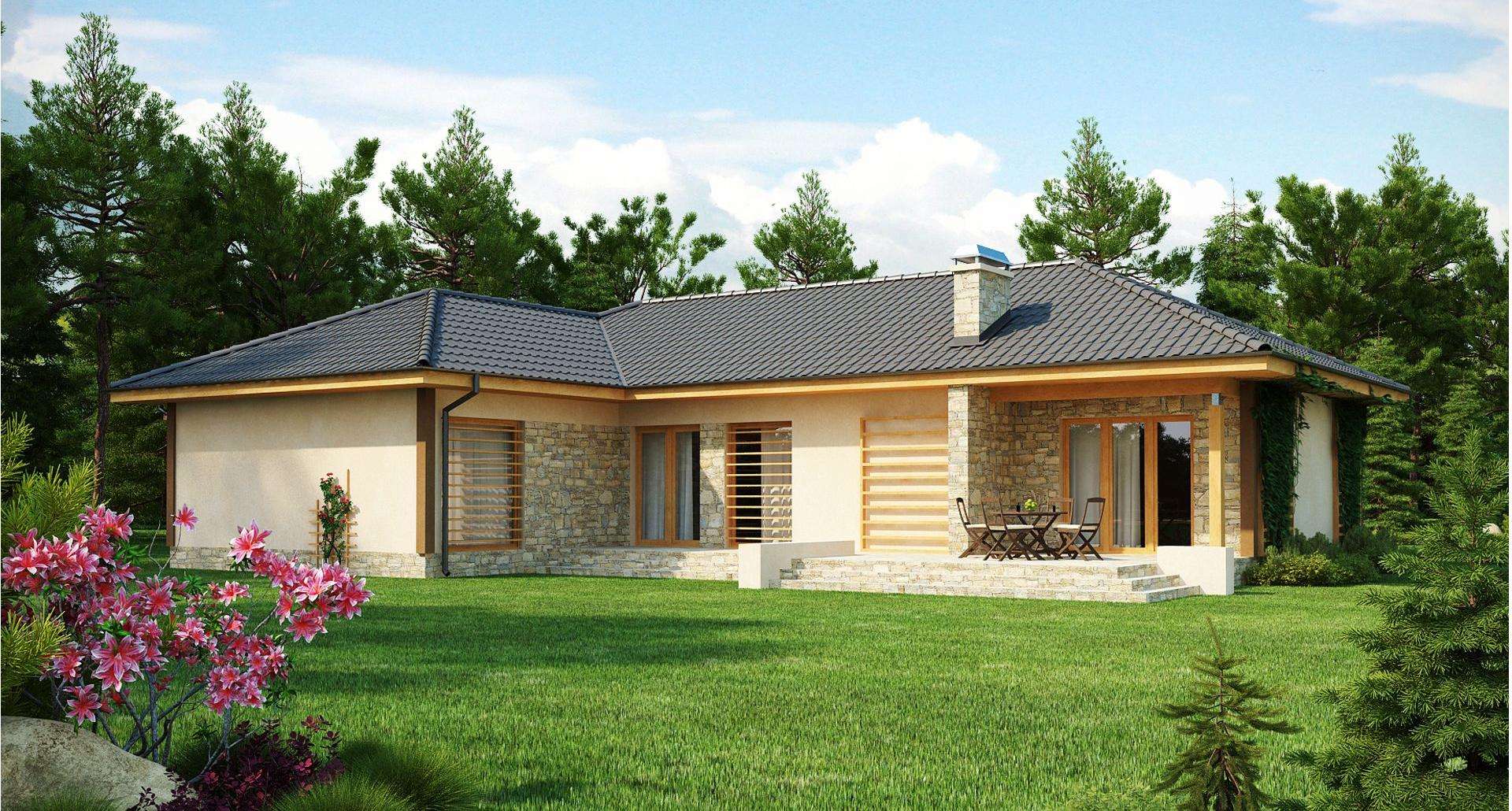 Fatada Casă parter 151 mp utili, 3 dormitoare, o baie