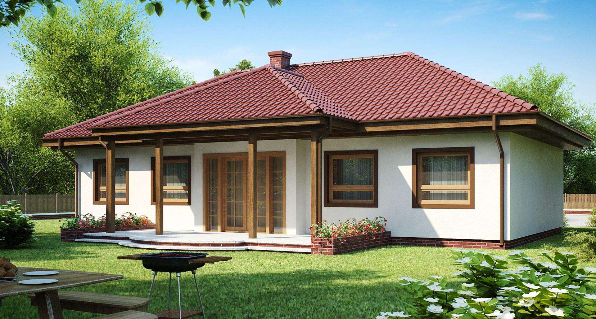 Fatada Casă parter 122 mp utili, 3 dormitoare, o baie