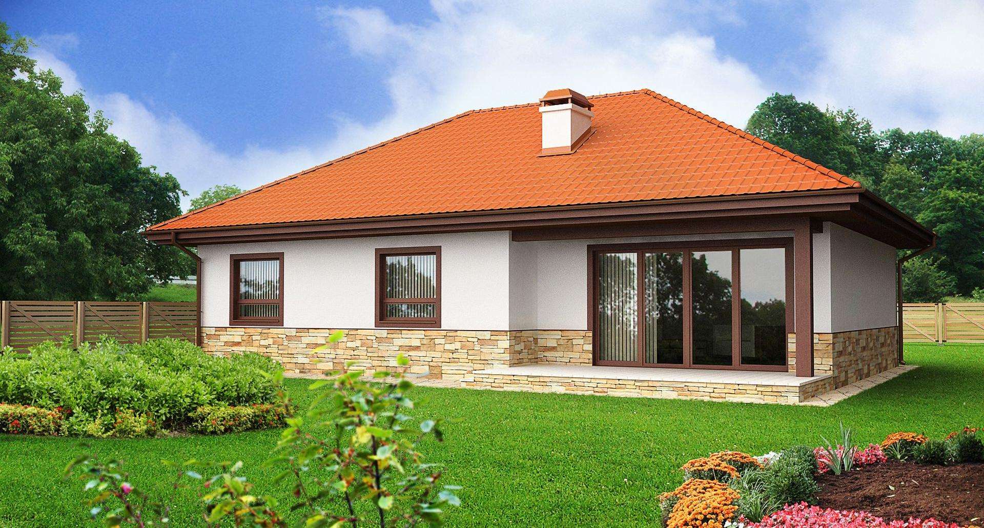 Fatada Casă parter 110 mp utili, 3 dormitoare, o baie
