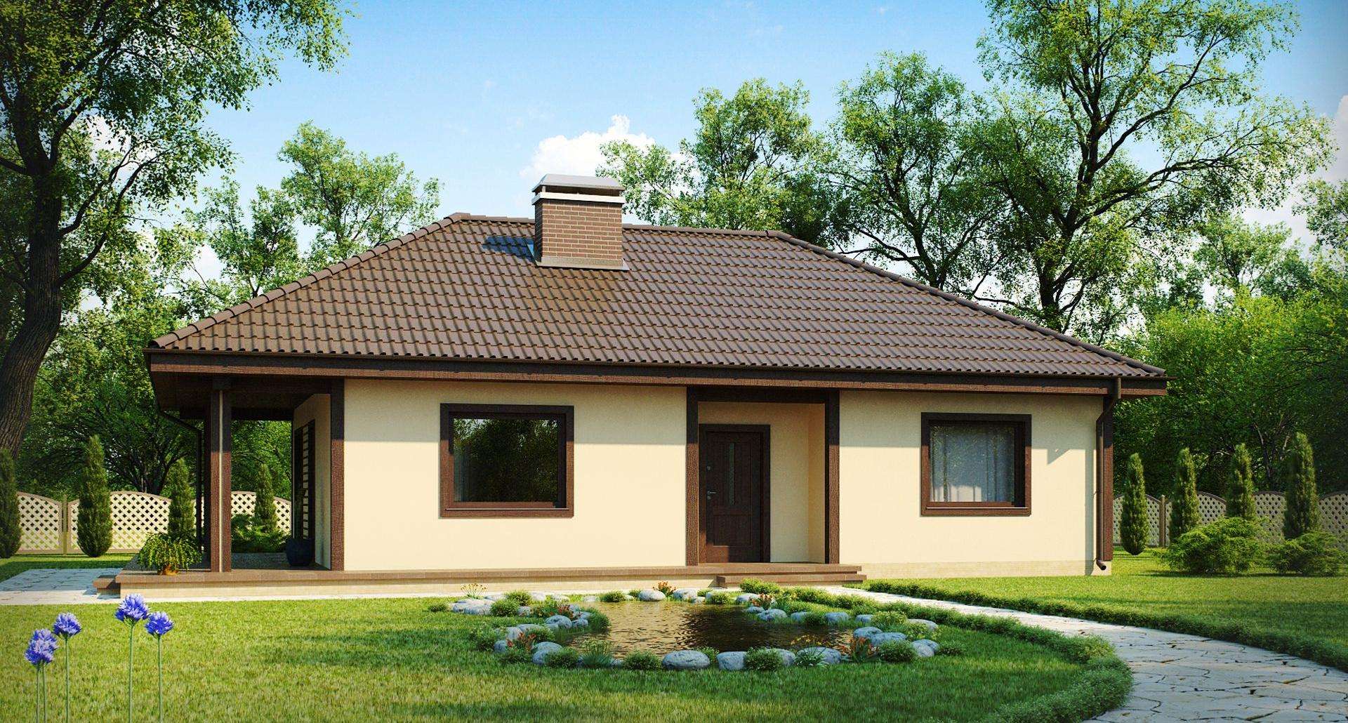 Fatada Casă parter 94 mp utili, 2 dormitoare, o baie