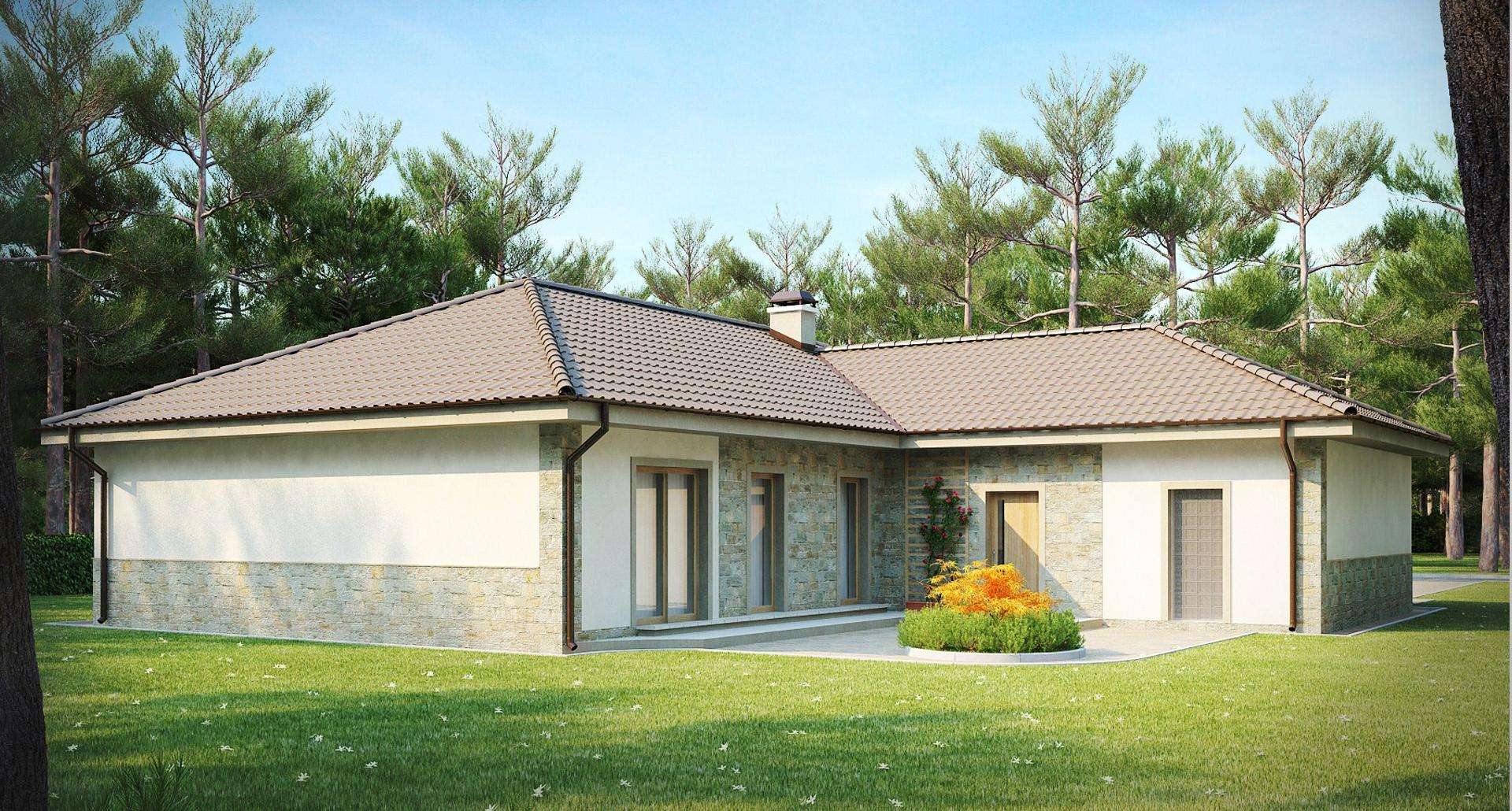 Fatada Casă parter 152 mp utili, 3 dormitoare, o baie