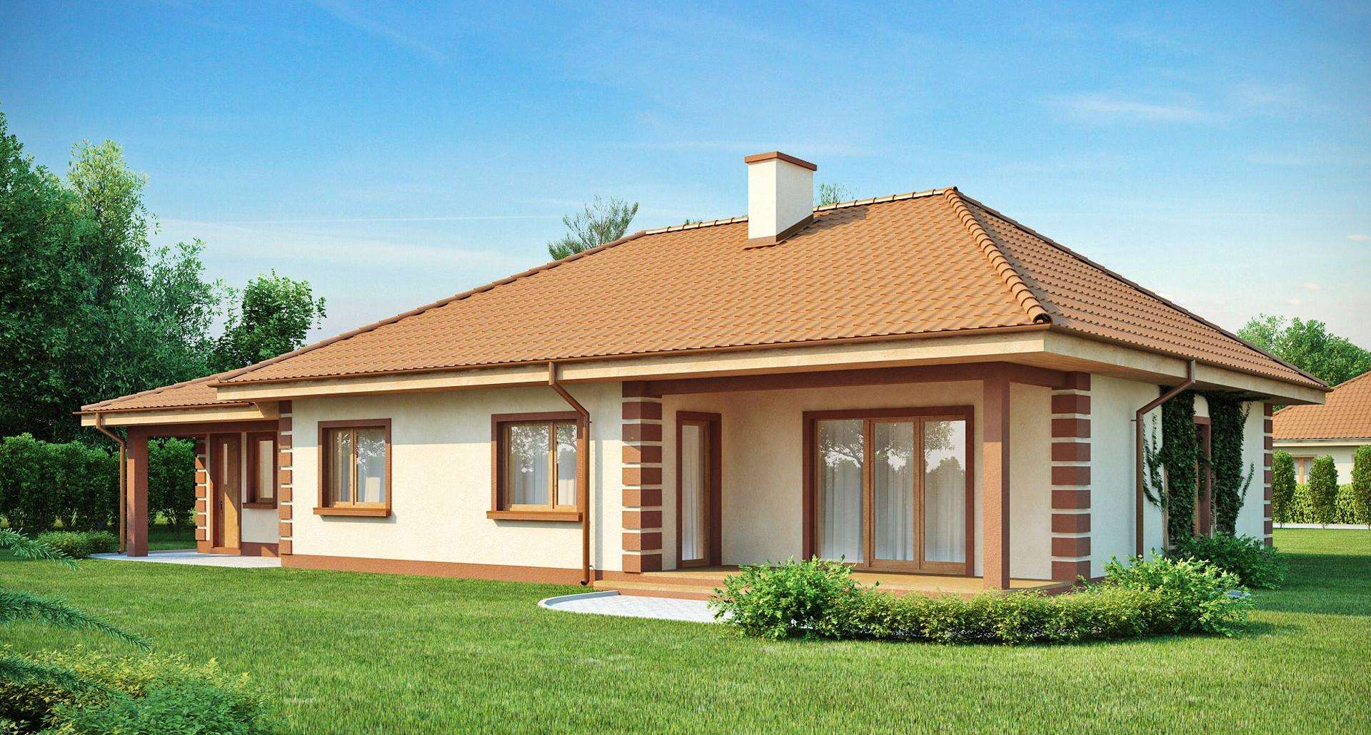 Fatada Casă parter 124 mp utili, 2 dormitoare, o baie