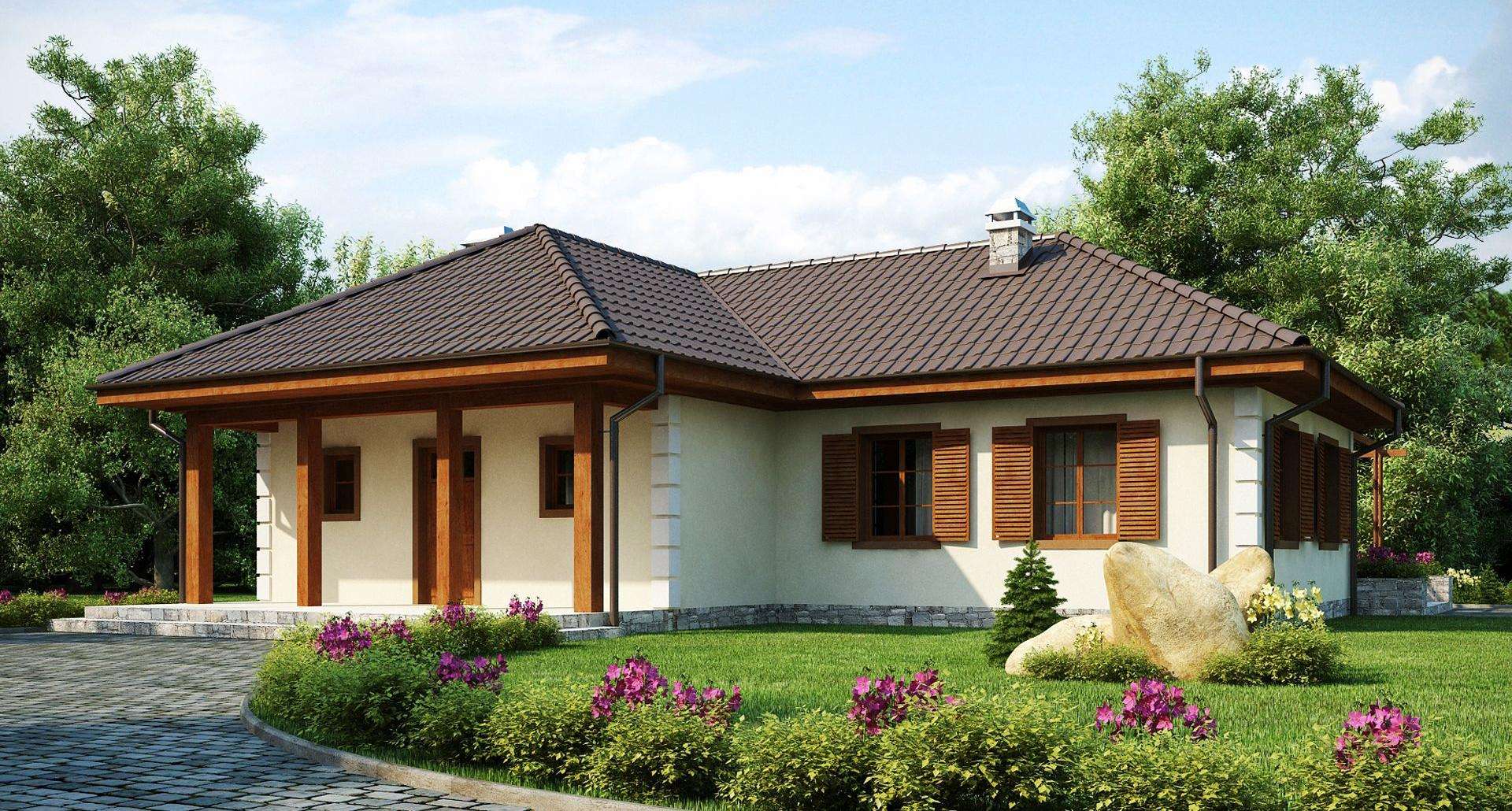 Fatada Casă parter 125 mp utili, 3 dormitoare, o baie