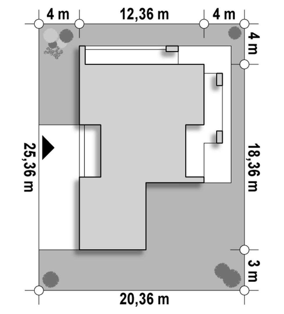 Plan amplasament Casă cu etaj 170 mp utili, un dormitor, 2 băi