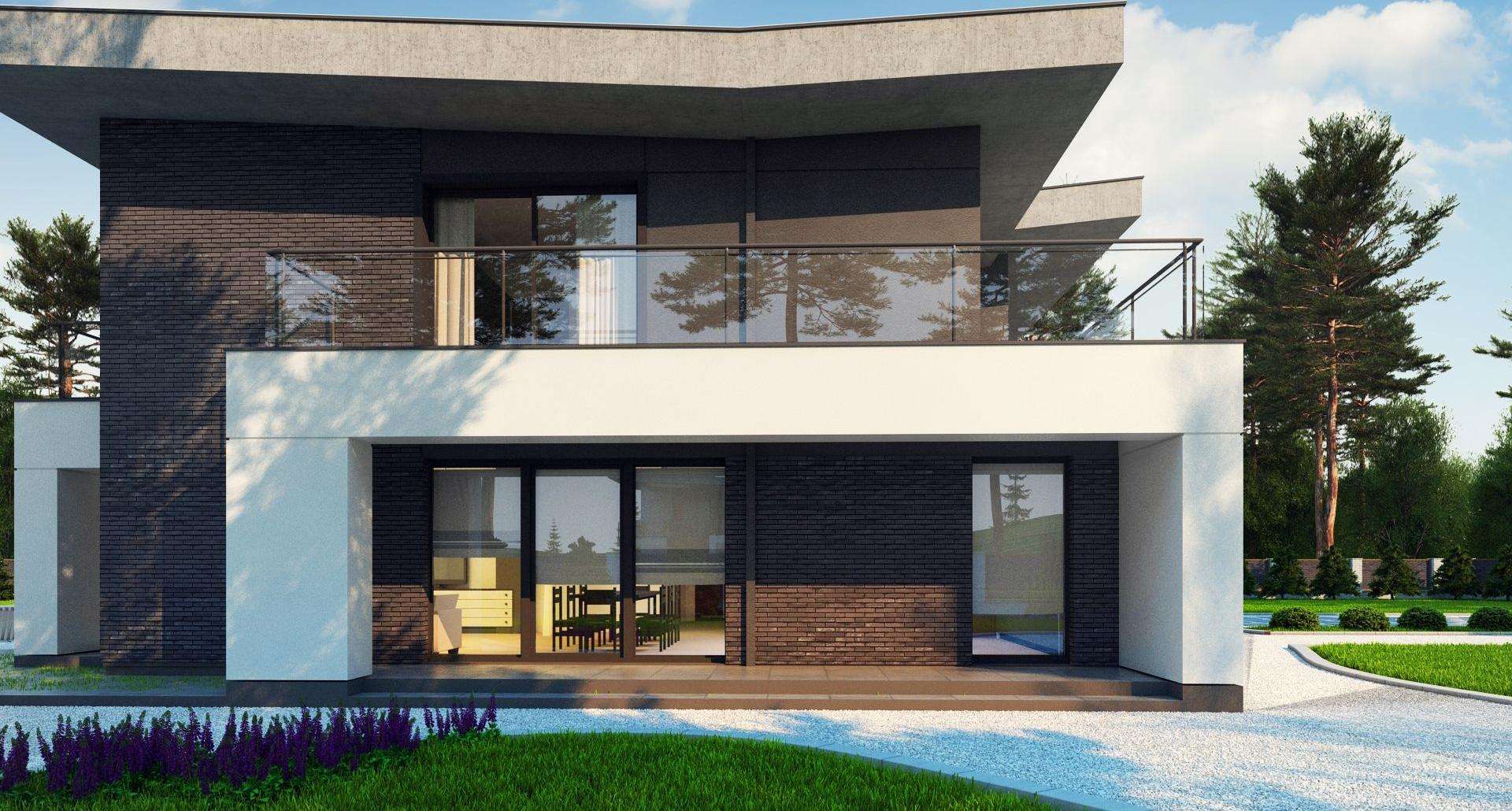 Fatada Casă cu etaj 170 mp utili, un dormitor, 2 băi