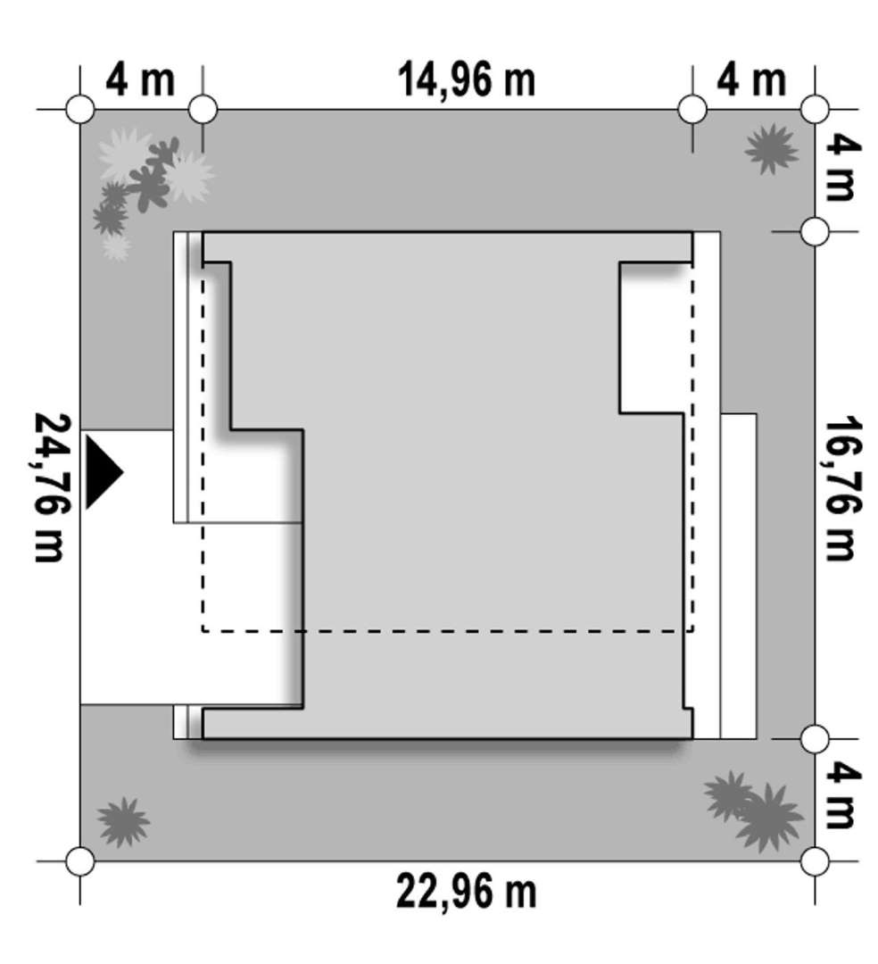 Plan amplasament Casă cu etaj 227 mp utili, un dormitor, 3 băi