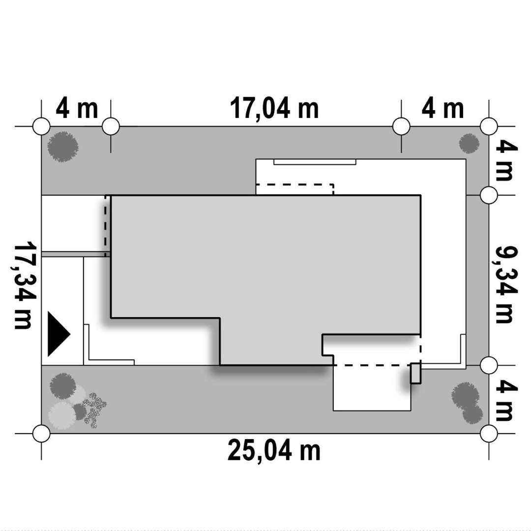 Plan amplasament Casă cu etaj 161 mp utili, un dormitor, 3 băi