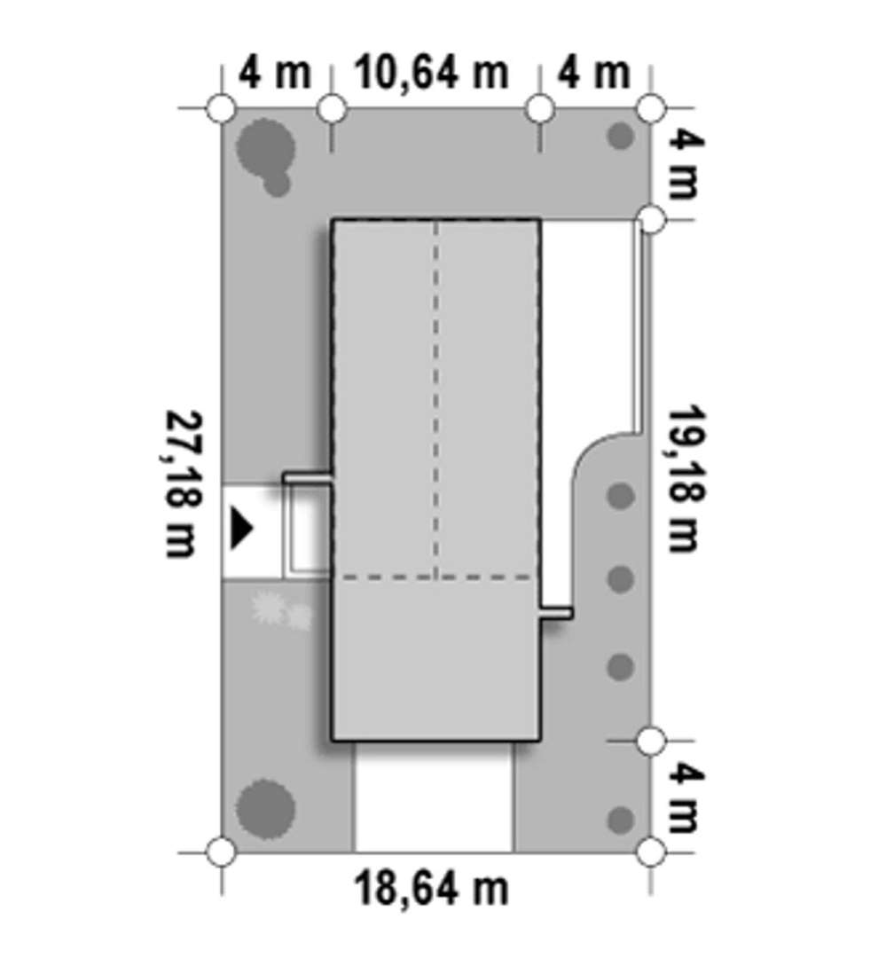 Plan amplasament Casă cu etaj 152 mp utili, un dormitor, 2 băi
