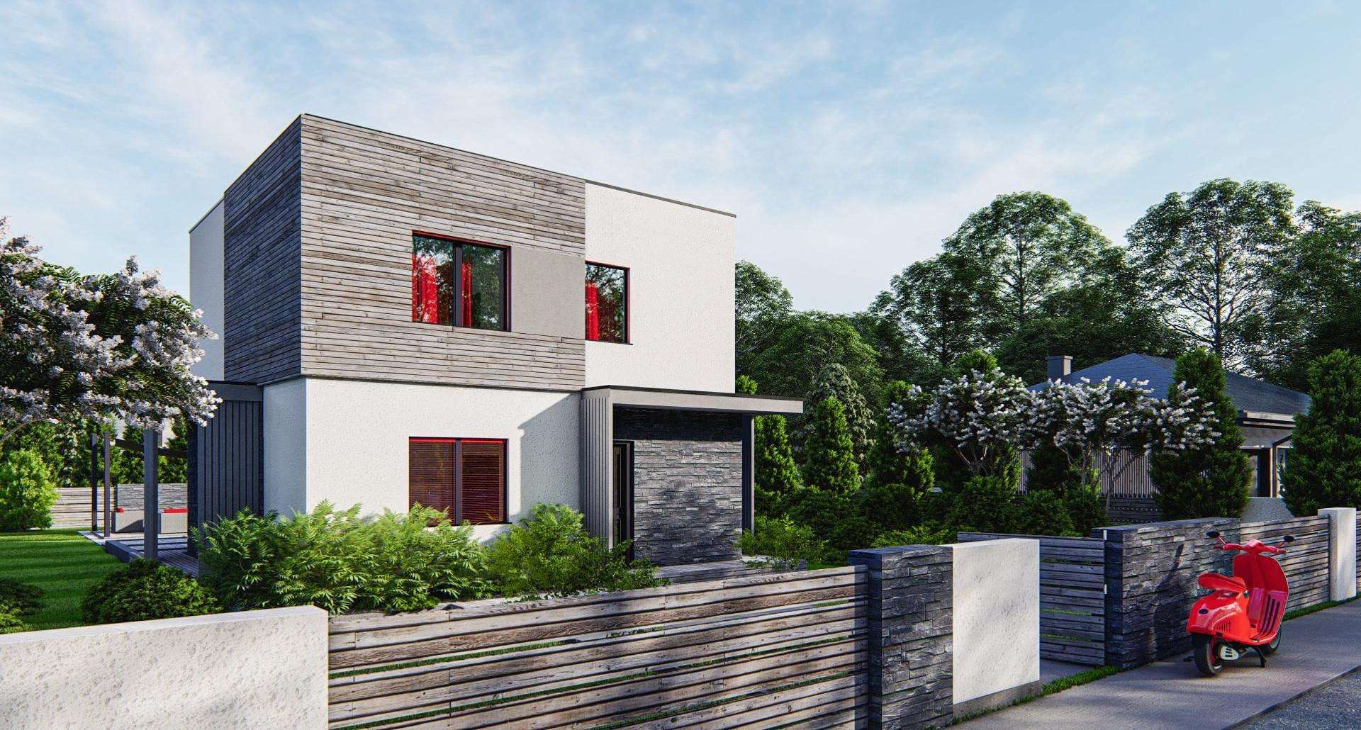 Casă cu etaj 100 mp utili, un dormitor, 2 băi