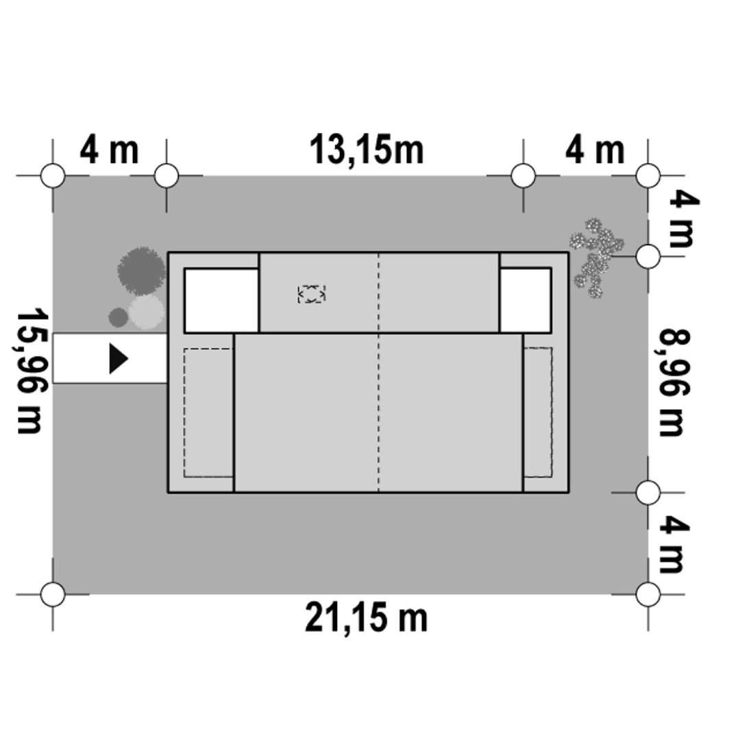Plan amplasament Casă cu etaj 119 mp utili, un dormitor, 3 băi