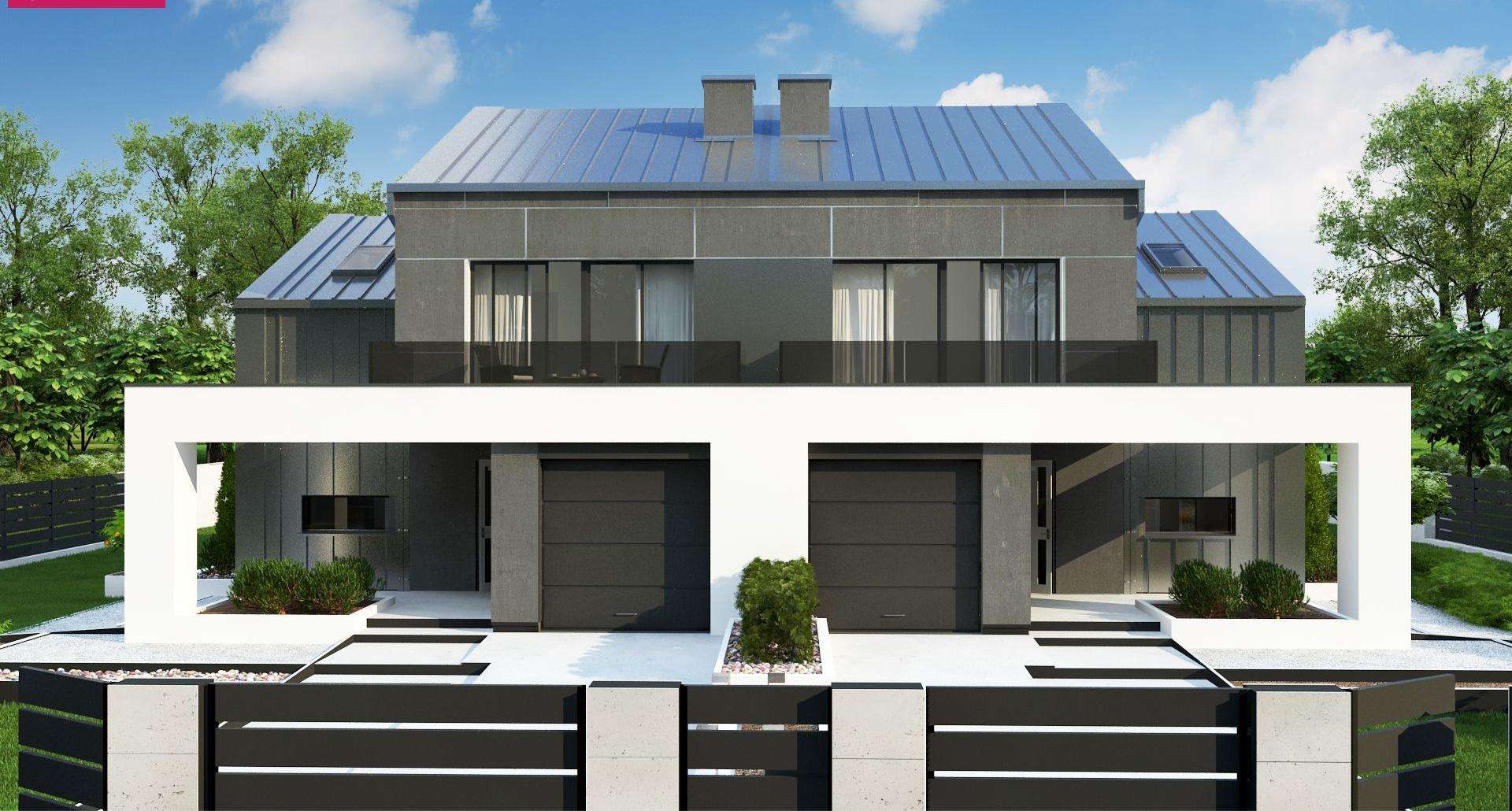 Fatada Casă cu etaj 119 mp utili, un dormitor, 3 băi