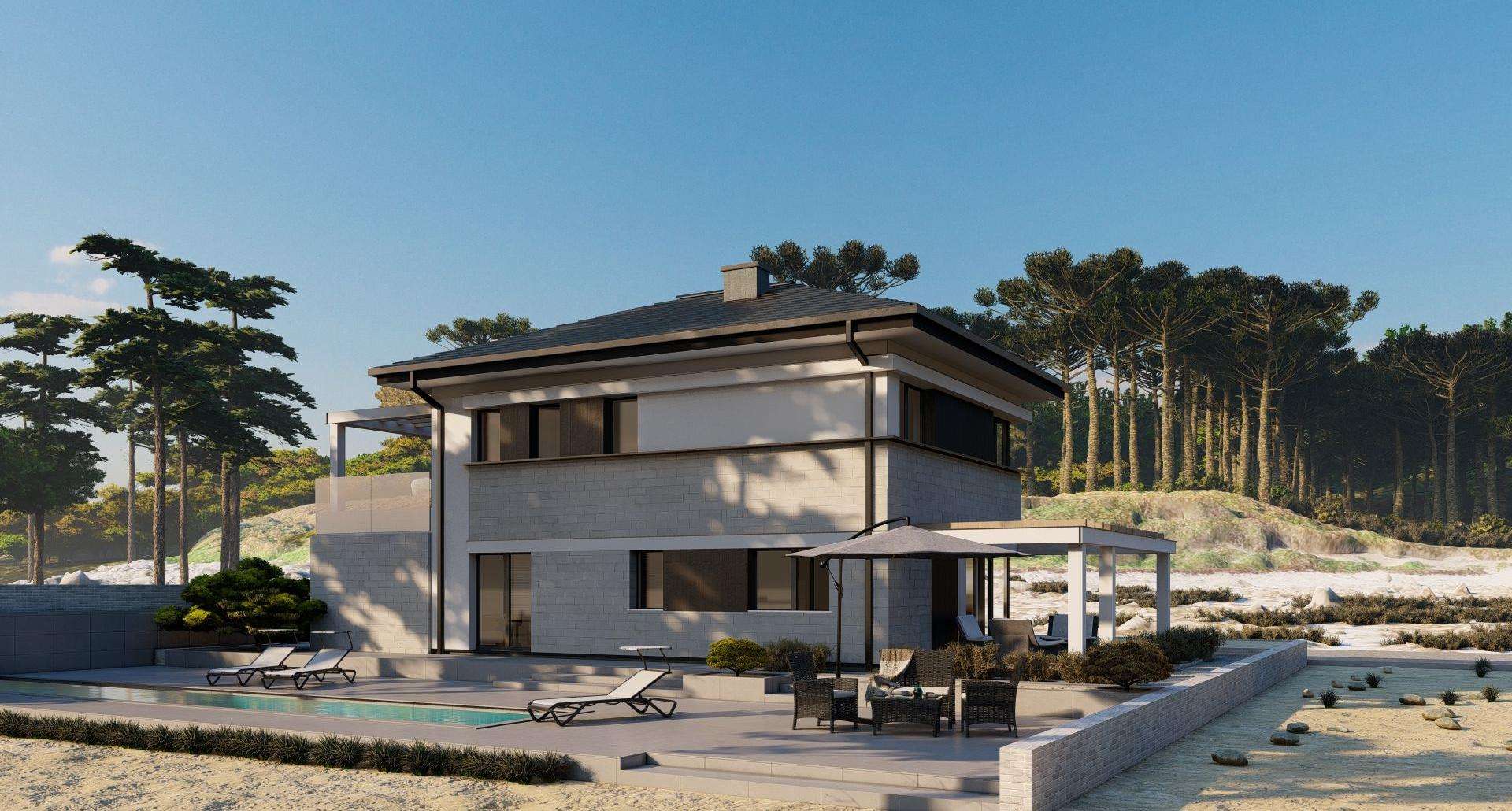 Casă cu etaj 122 mp utili, un dormitor, 3 băi
