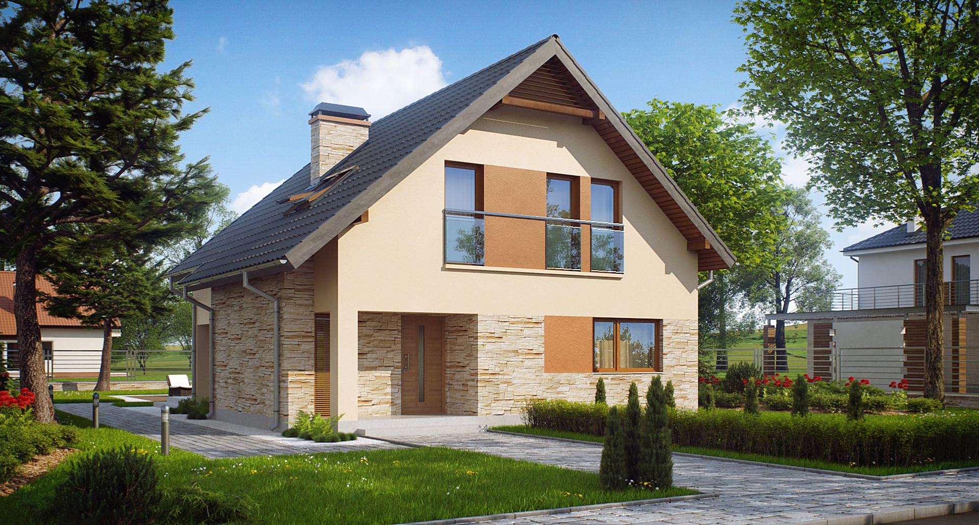 Casă cu mansardă 106 mp utili, un dormitor, 2 băi