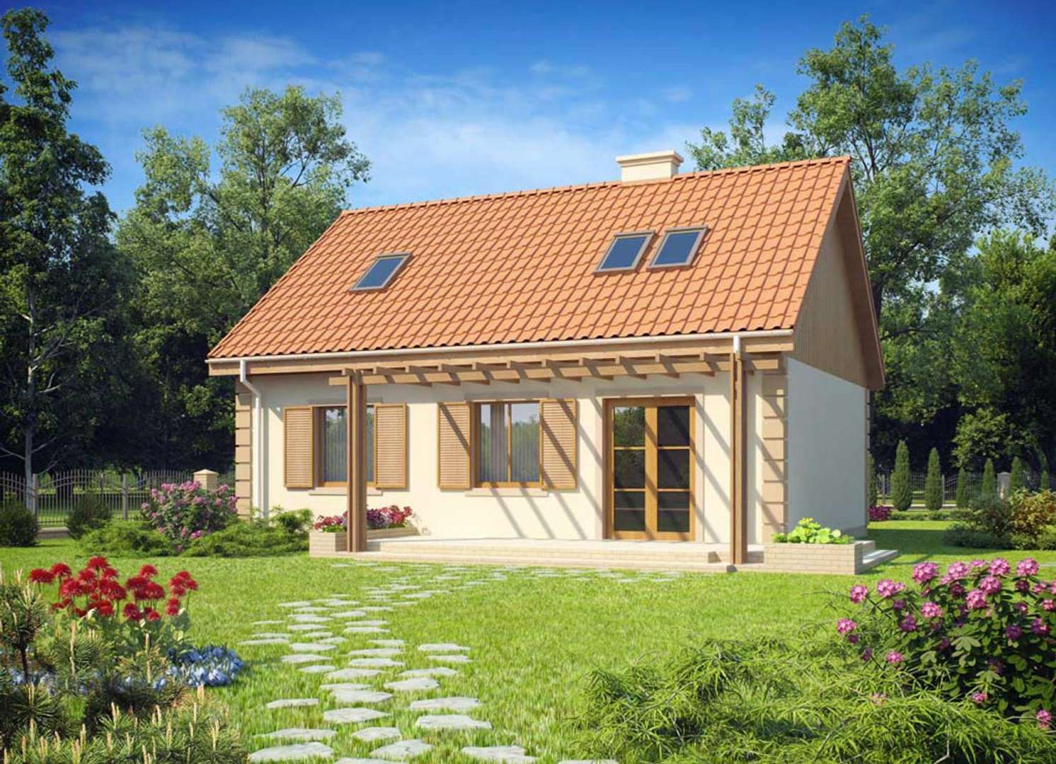 Casă cu mansardă 109 mp utili, un dormitor, 2 băi