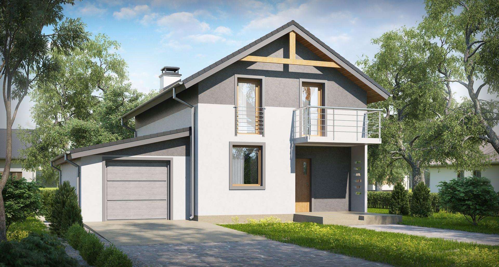 Casă cu mansardă 100 mp utili, un dormitor, 2 băi