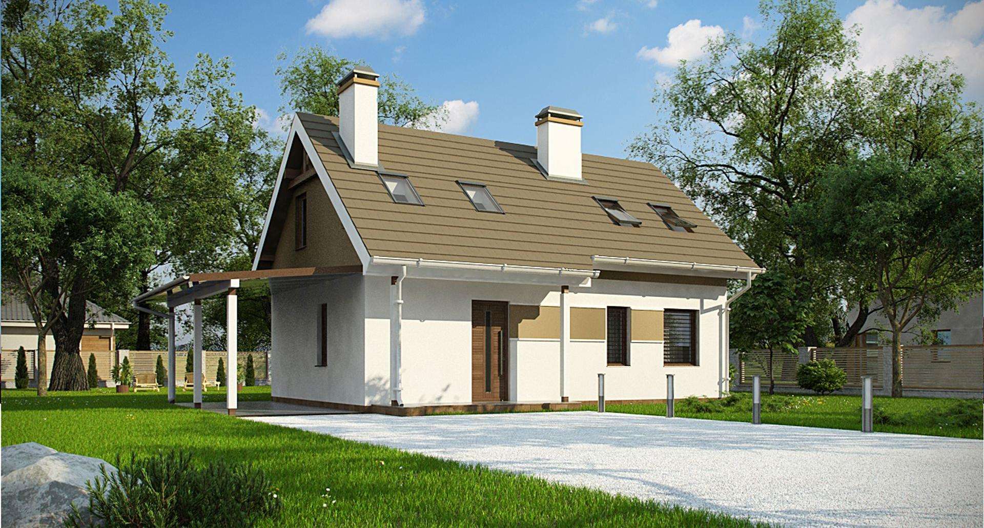Casă cu mansardă 92 mp utili, un dormitor, 2 băi