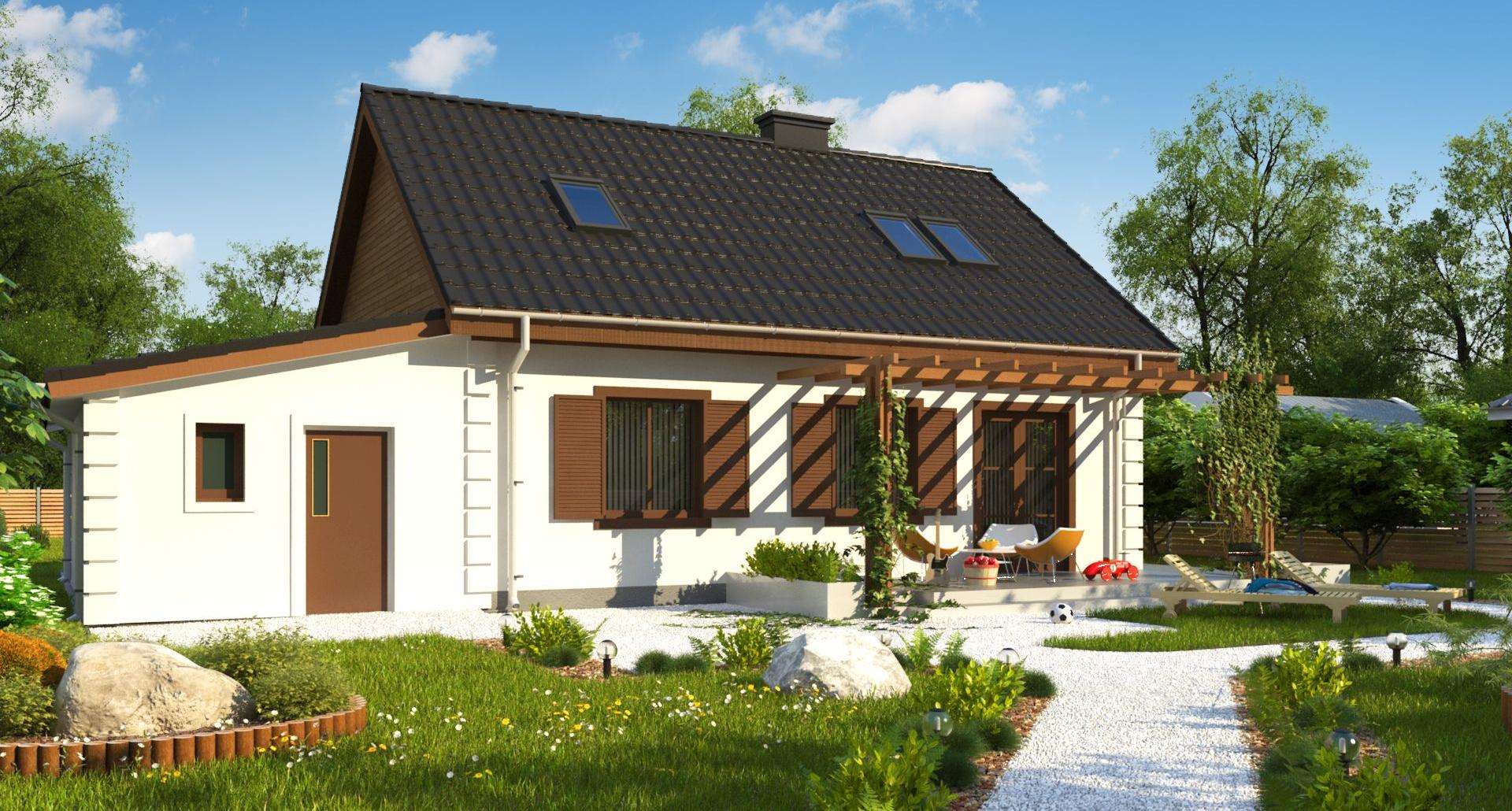 Casă cu mansardă 111 mp utili, un dormitor, 2 băi