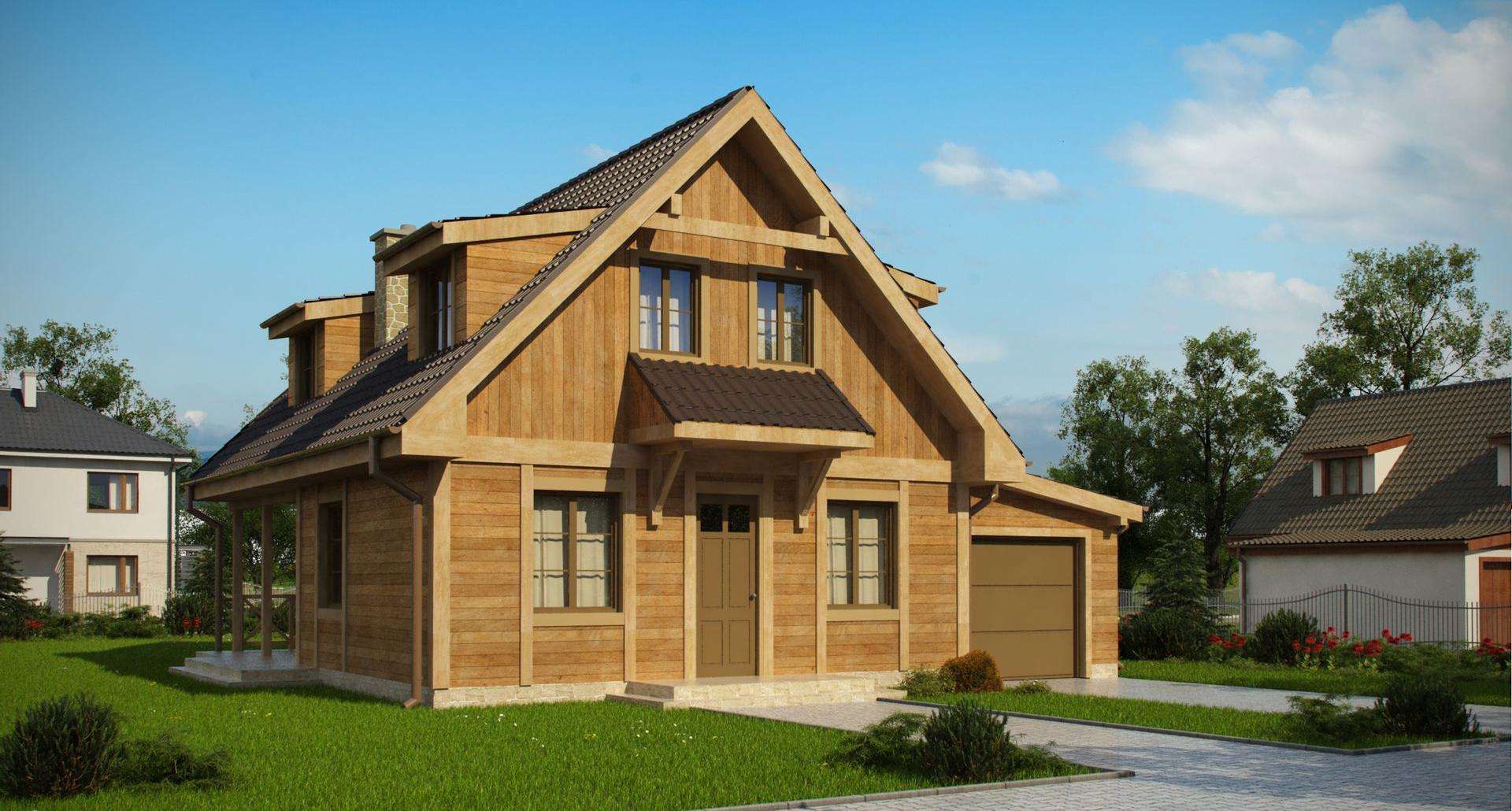Casă cu mansardă 91 mp utili, un dormitor, 2 băi