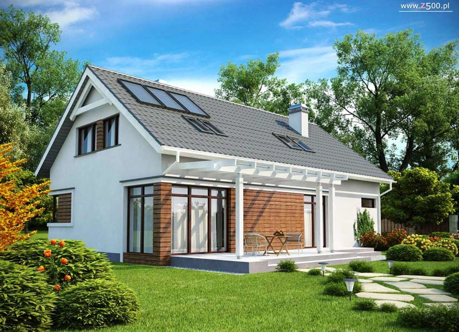 Casă cu mansardă 127 mp utili, un dormitor, 2 băi