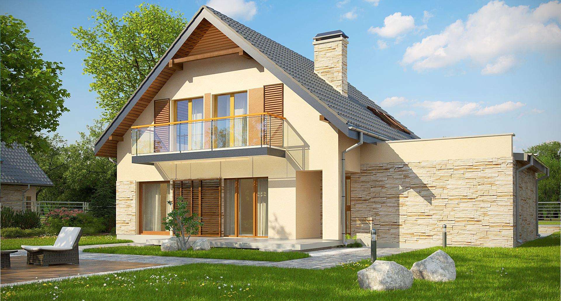 Casă cu mansardă 124 mp utili, un dormitor, 2 băi