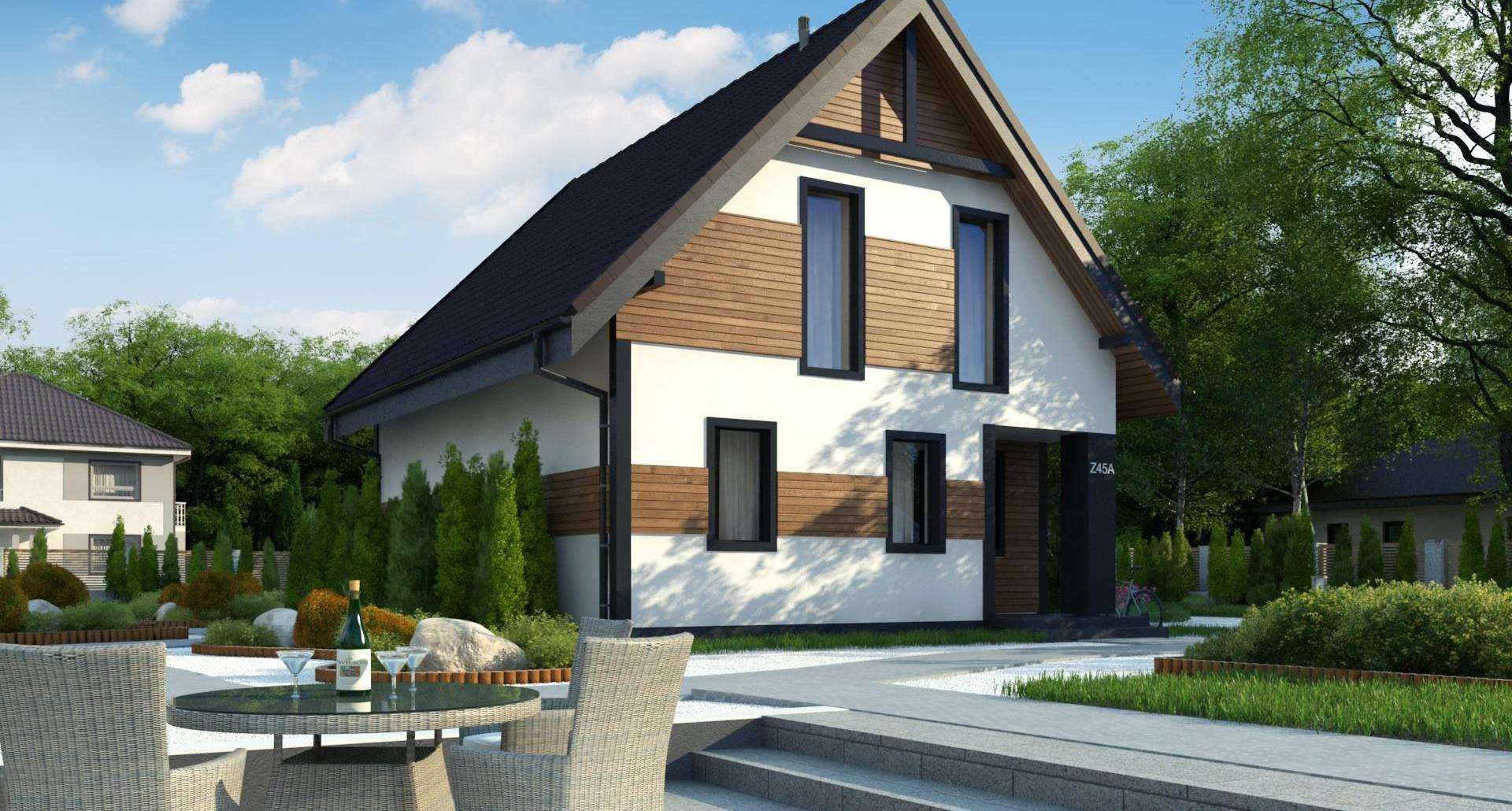 Casă cu mansardă 106 mp utili, un dormitor, 2 băi
