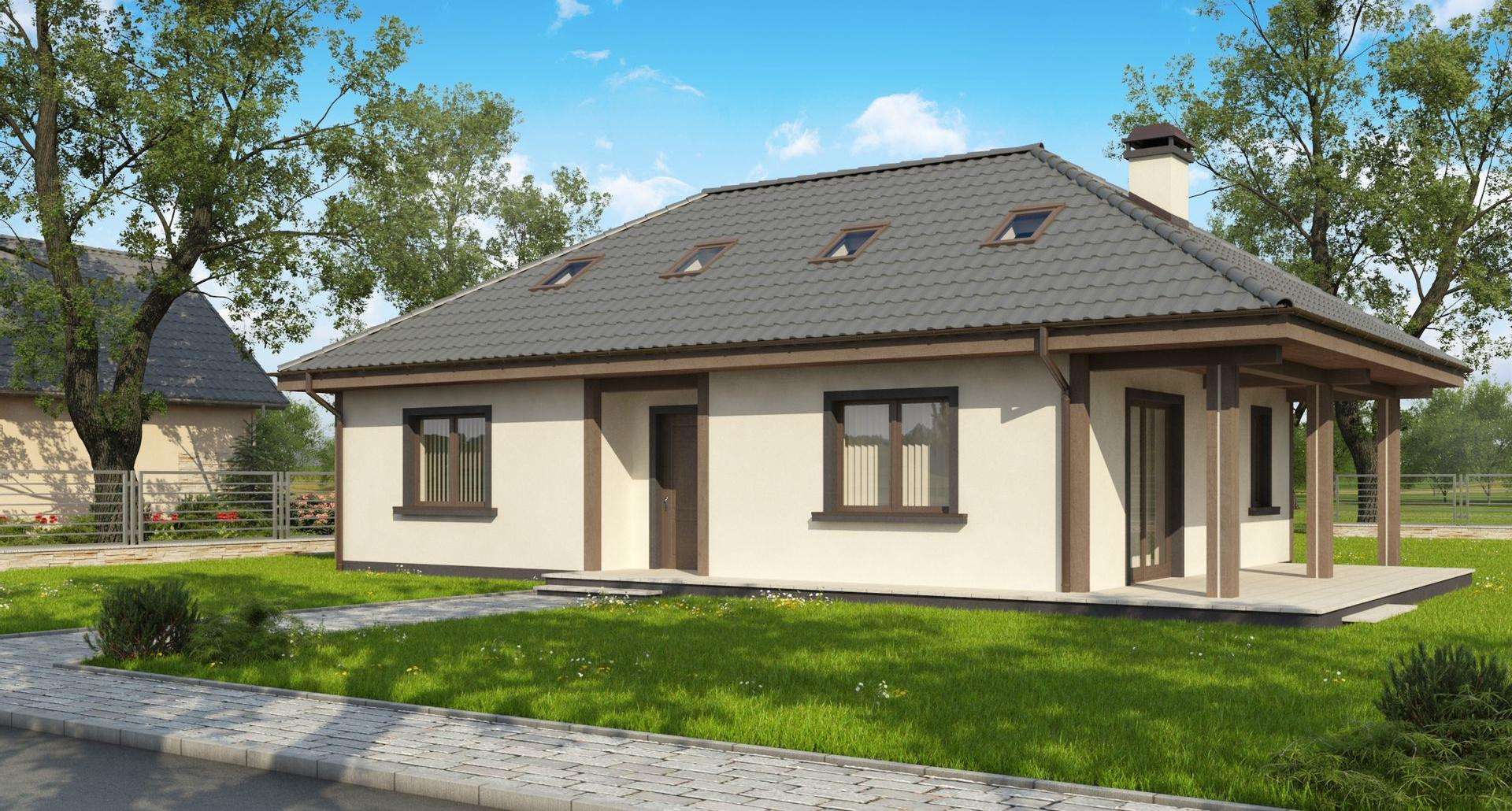 Casă cu mansardă 121 mp utili, 2 dormitoare, 2 băi