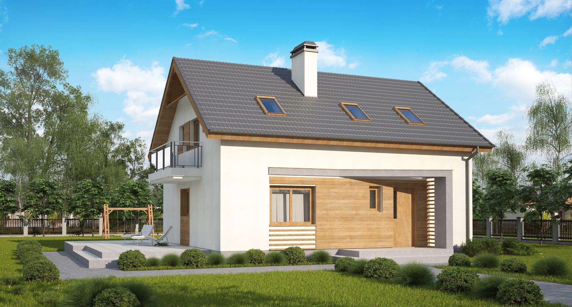 Casă cu mansardă 125 mp utili, un dormitor, 2 băi