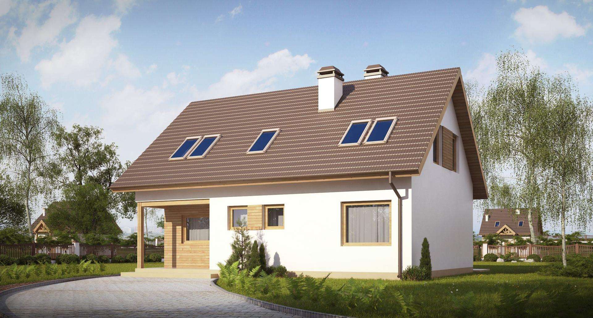 Casă cu mansardă 132 mp utili, un dormitor, 2 băi